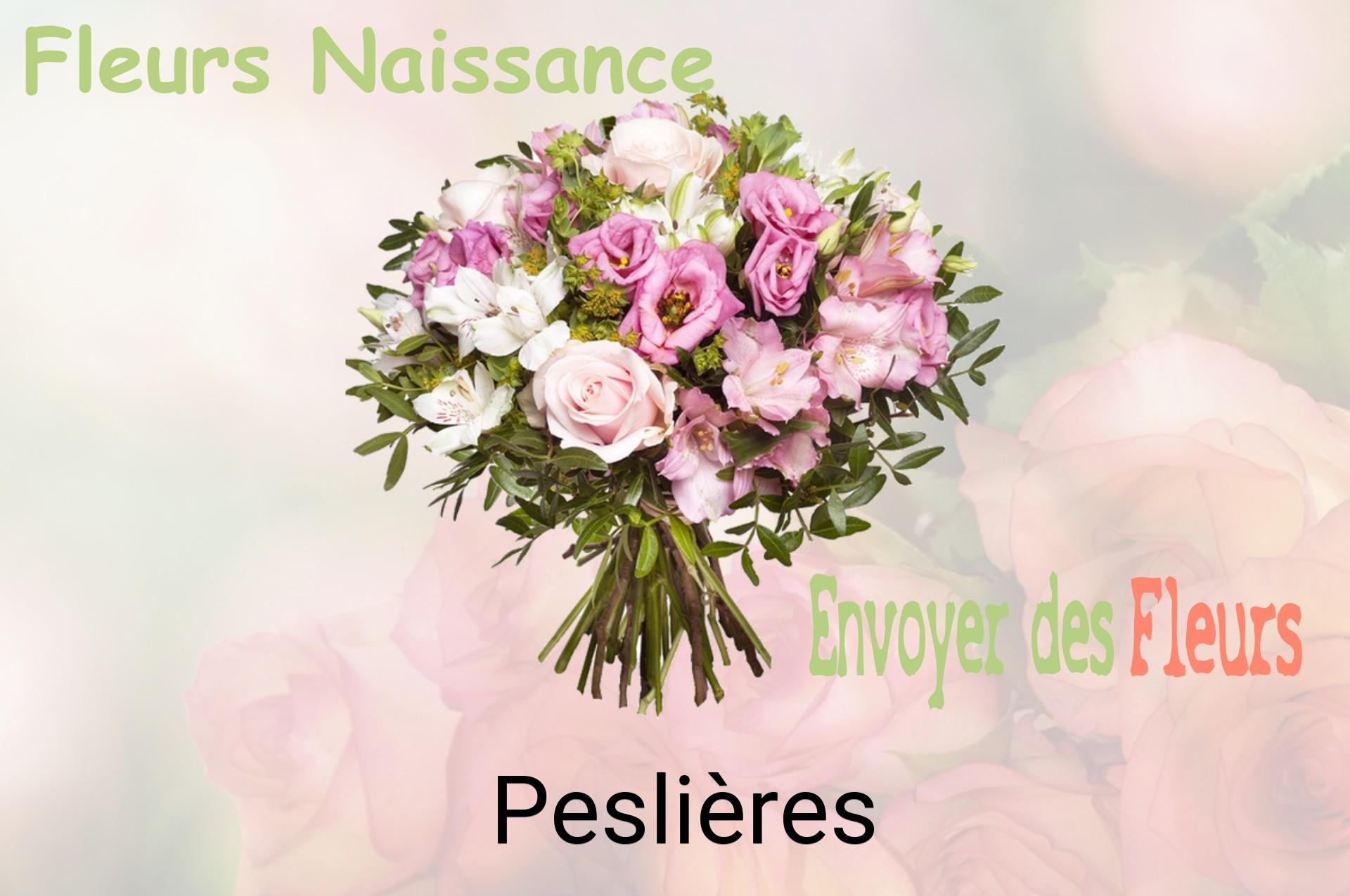 Bouquet de fleurs de naissance livré à Peslières
